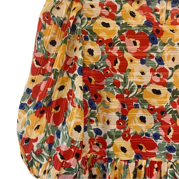 Umgee Red and Orange Blouse Vibrant Top - Picture 3 of 6